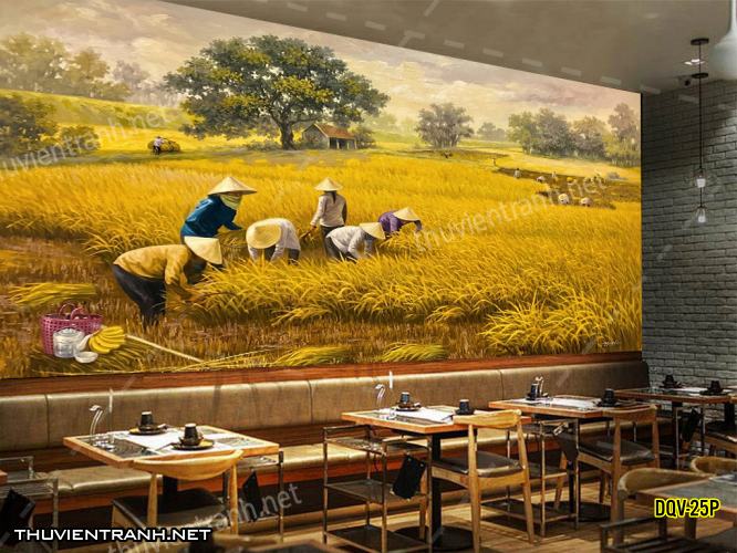 Tranh dán tường Đổng quê, Quê hương, Làng Quê Việt - -DQV-25P - Kết quả tìm kiếm tranh tường